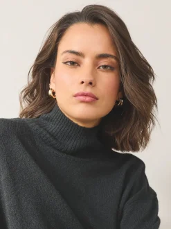 Next Tonalité d'or - Boucles d’oreilles larges petites créoles New