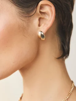 Next Tonalité d'or - Boucles d'oreilles Bouton Sale