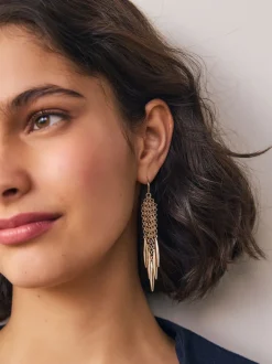 Next Tonalité d'or - Boucles d'oreilles chunky à glands Online