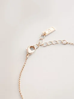 Next Tonalité d'or - Bracelet de cheville avec cœur pavé Discount
