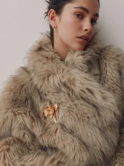 Next Tonalité d'or - Broche à fleur