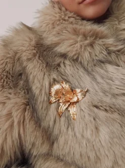 Next Tonalité d'or - Broche à fleur