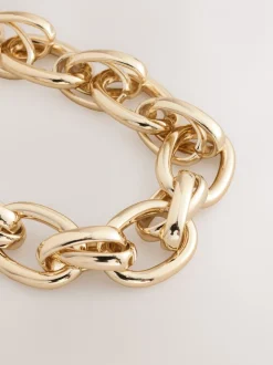 Next Tonalité d'or - Collier à double maillons et grosse chaîne New