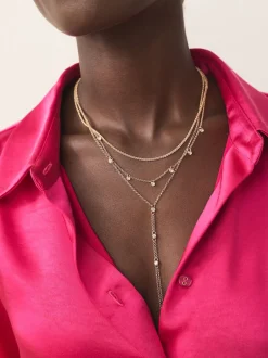 Next Tonalité d'or - Collier à gouttes superposées avec détails scintillants Discount