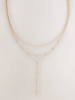 Next Tonalité d'or - Collier à gouttes superposées avec détails scintillants Discount