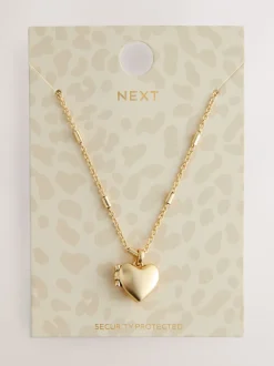 Next Tonalité d'or - Collier à médaillon cœur Outlet