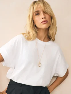 Next Tonalité d'or - Collier à pendentif cercle entrelacé