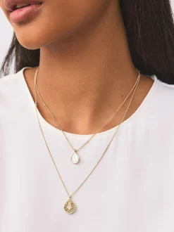 Next Tonalité d'or - Collier Beige Sable superposé Hot