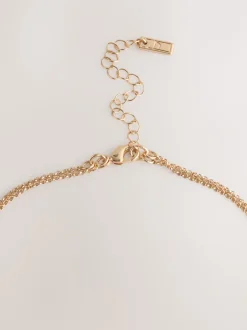 Next Tonalité d'or - Collier cœur pavé à deux rangs Online