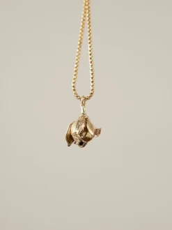 Next Tonalité d'or - Collier long à fleurs