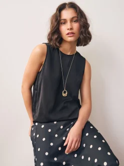 Next Tonalité d'or - Collier long à pendentif cercle ouvert Best