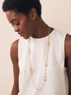 Next Tonalité d'or - Collier long avec chaîne à maillons Sale