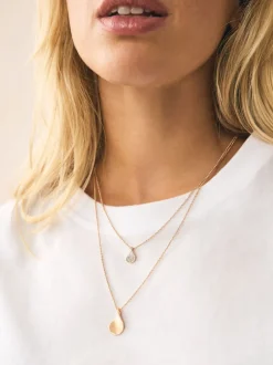 Next Tonalité d'or - Collier multi-couches à pétales scintillants Discount