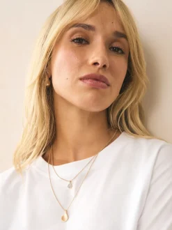 Next Tonalité d'or - Collier multi-couches à pétales scintillants Discount