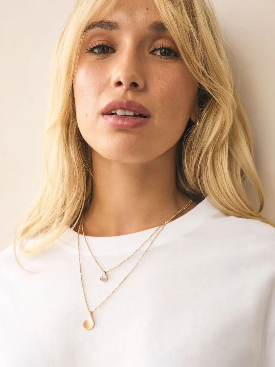 Next Tonalité d'or - Collier multi-couches à pétales scintillants Discount