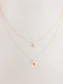 Next Tonalité d'or - Collier multi-couches à pétales scintillants Discount