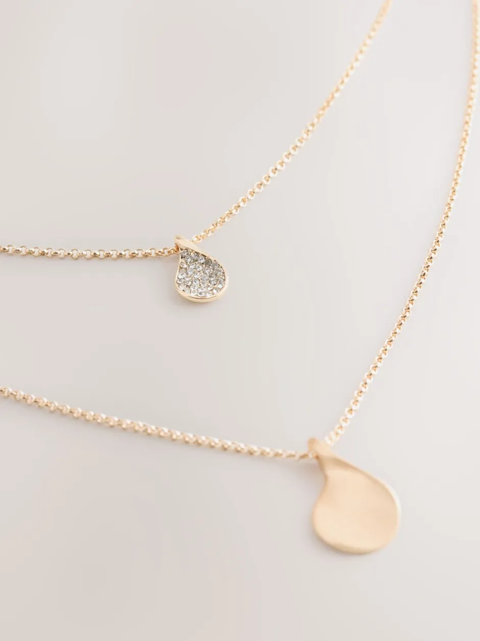 Next Tonalité d'or - Collier multi-couches à pétales scintillants Discount