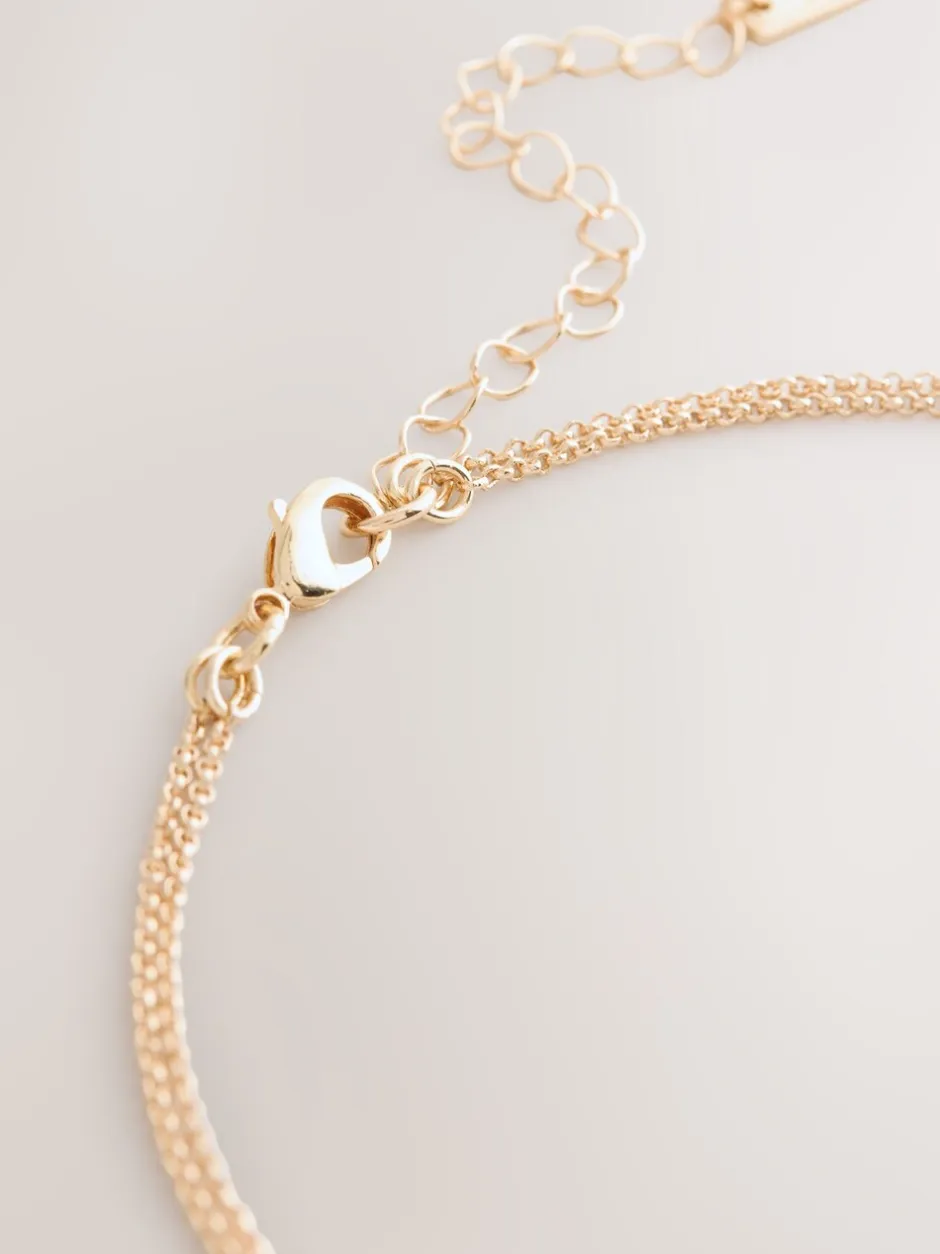 Next Tonalité d'or - Collier multi-couches à pétales scintillants Discount