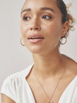 Next Tonalité d'or - Créoles brillantes Clearance