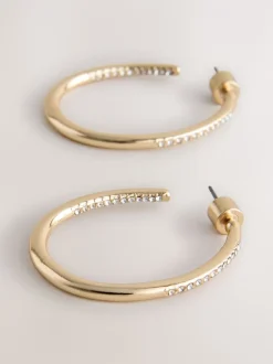 Next Tonalité d'or - Créoles brillantes Clearance