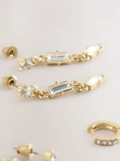 Next Tonalité d'or - Lot de boucles d’oreilles scintillantes Sale