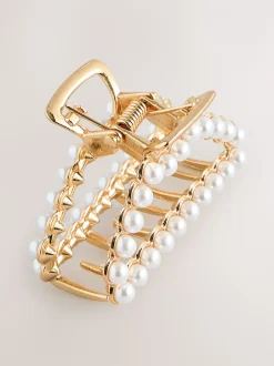 Next Tonalité d'or - Mini pince à griffes perle Online