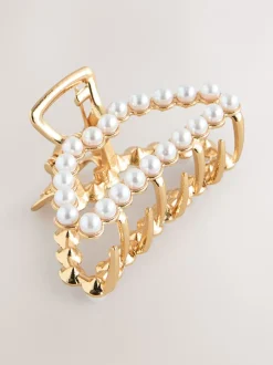 Next Tonalité d'or - Mini pince à griffes perle Online