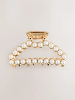 Next Tonalité d'or - Mini pince à griffes perle Online