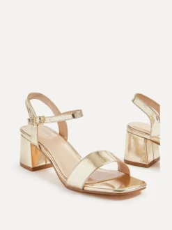 Linzi - Sandales Darcie à talons bas et épais Tonalité d'or