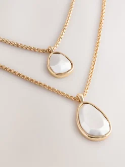 Next Tonalité or/argent - Collier à deux rangs Discount