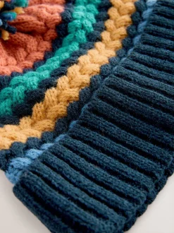 Next - Chapeau en maille bébé avec pompon (0mois-2ans) Torsade brillante cousue Online