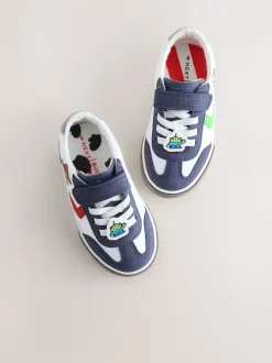 Next Toy Story Blanc - Baskets à lacets élastiques à fermeture tactile Clearance