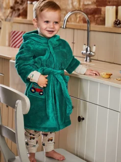 Jojo Maman Bébé Tracteur Vert - Peignoir Digger Best