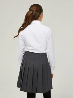 Trutex Blanc Coupe ajustée Manches longues 3 Lot School Chemises Sale