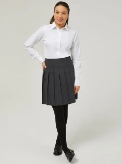 Trutex Blanc Coupe ajustée Manches longues 3 Lot School Chemises Sale