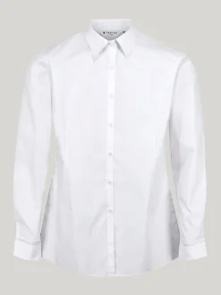 Trutex Blanc Coupe ajustée Manches longues 3 Lot School Chemises Sale