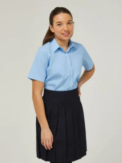 Trutex Bleu Regular Fit Manches courtes  2 Pack School Shirts