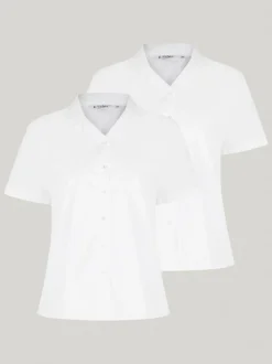 Trutex Lot de 2 chemises blanches à manches courtes coupe classique Online