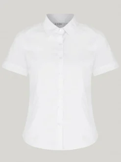 Trutex Lot de 2 chemises blanches slim à manches courtes pour l’école New