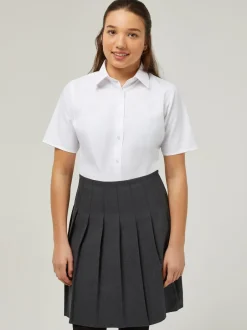 Trutex White Regular Fit Manches courtes  3 Pack School Shirts
