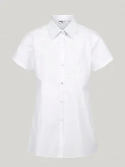 Trutex White Regular Fit Manches courtes  3 Pack School Shirts