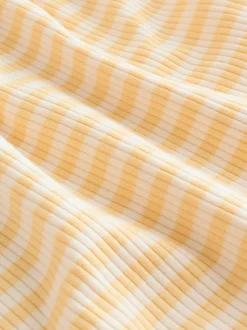 Next T-shirt bleu et citron imprimé à boutons - Lot de 3 barboteuses bébé en jersey Best