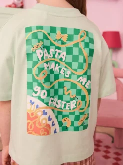 Eleanor Bowmer T-shirt Kids Green Pasta 100% coton Best
