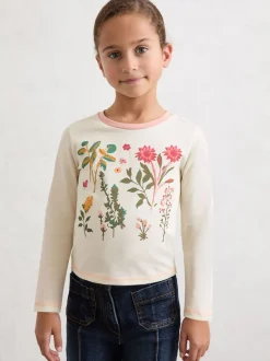 Reiss T-shirt Darcy en Coton Fleuri Brodé Hot