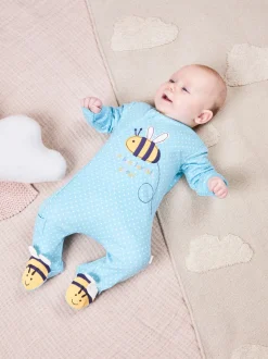 Jojo Maman Bébé Œuf de canard Abeille - Dors-bien zippé à motif appliqué Best