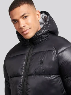 U.S. Polo Assn . Veste matelassée épaisse brillante pour homme