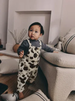 Next Vache anthracite/Crème - Ensemble Salopettes et Body BÉBÉ 2 Pieces (0mois-3ans) Best
