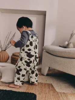 Next Vache anthracite/Crème - Ensemble Salopettes et Body BÉBÉ 2 Pieces (0mois-3ans) Best