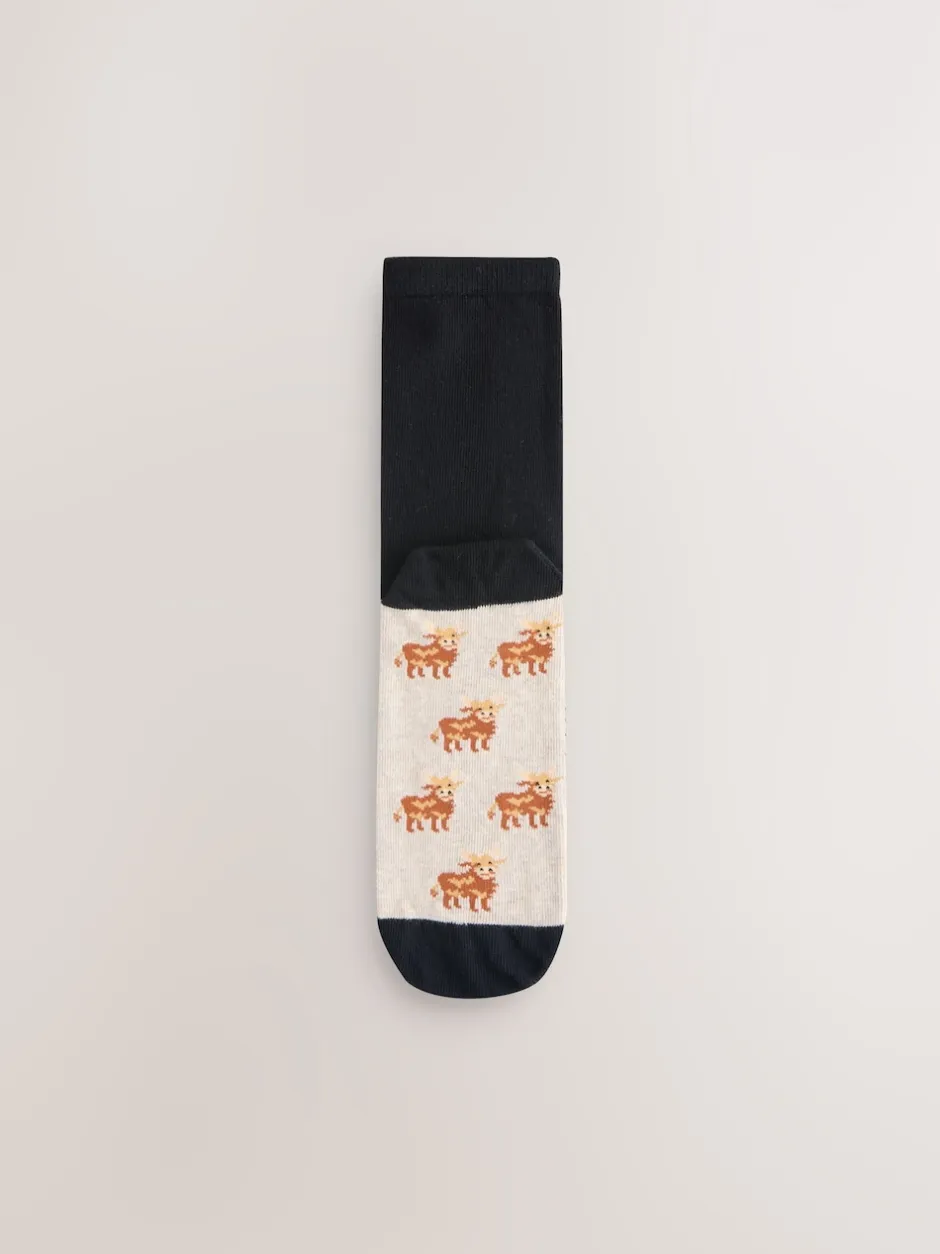 Next - Semelle intérieure Ankle Socks 5 Pack Vache Hamish Highland Discount