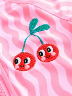 Next - Maillot de bain Sunsafe (3mths-10yrs) Vague cerise rose